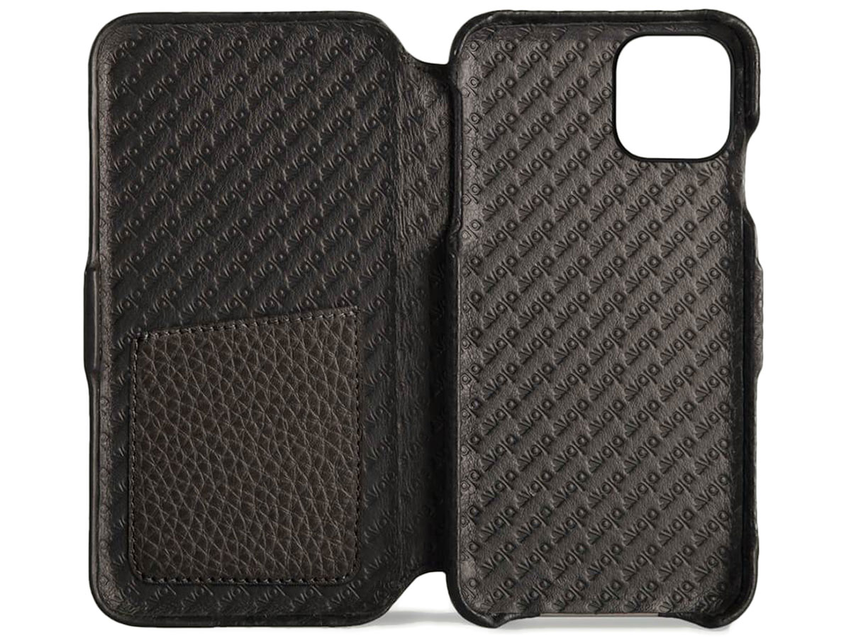 Vaja Folio Case Zwart - iPhone 11 Pro Max Hoesje Leer