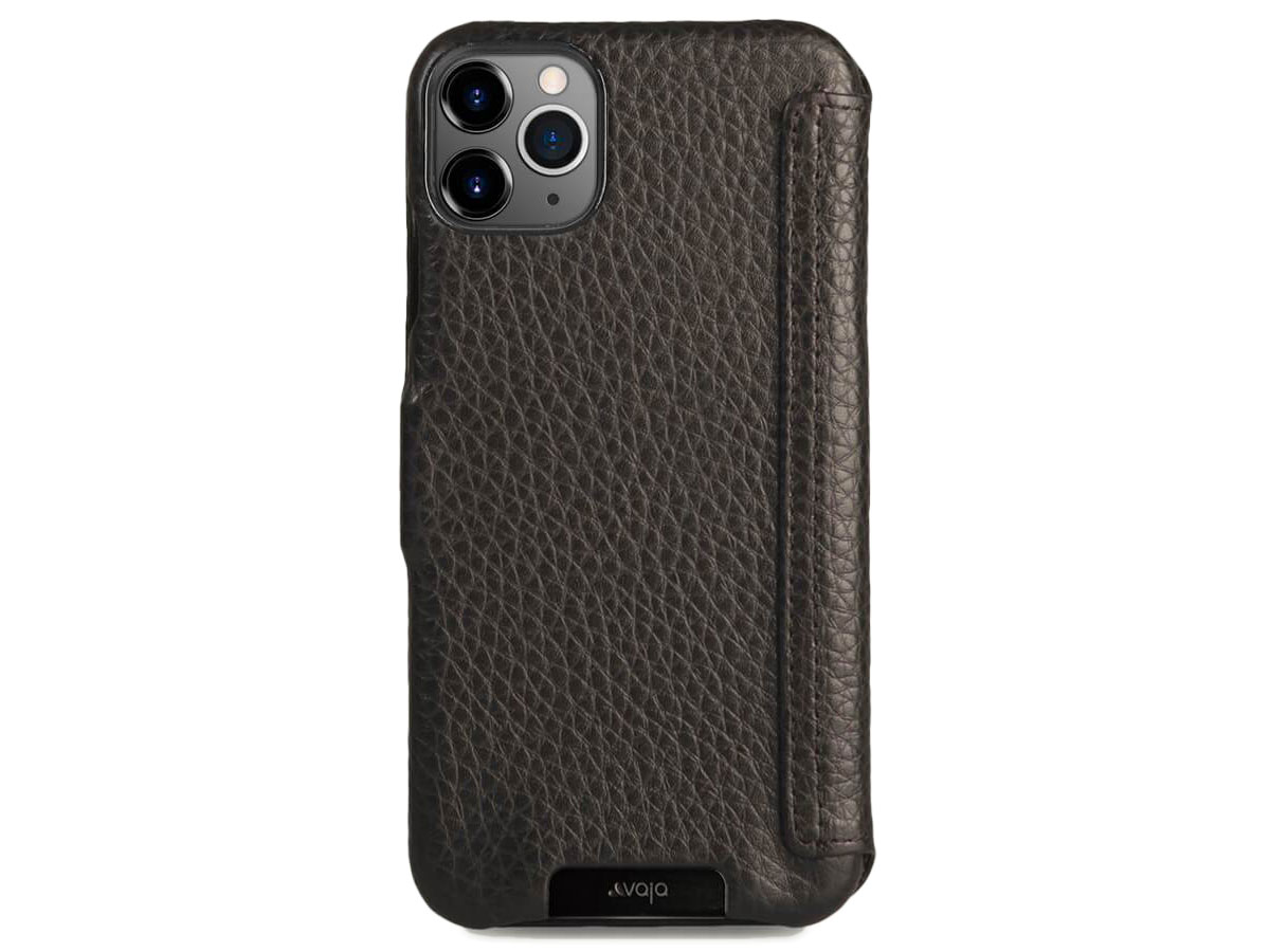 Vaja Folio Case Zwart - iPhone 11 Pro Max Hoesje Leer