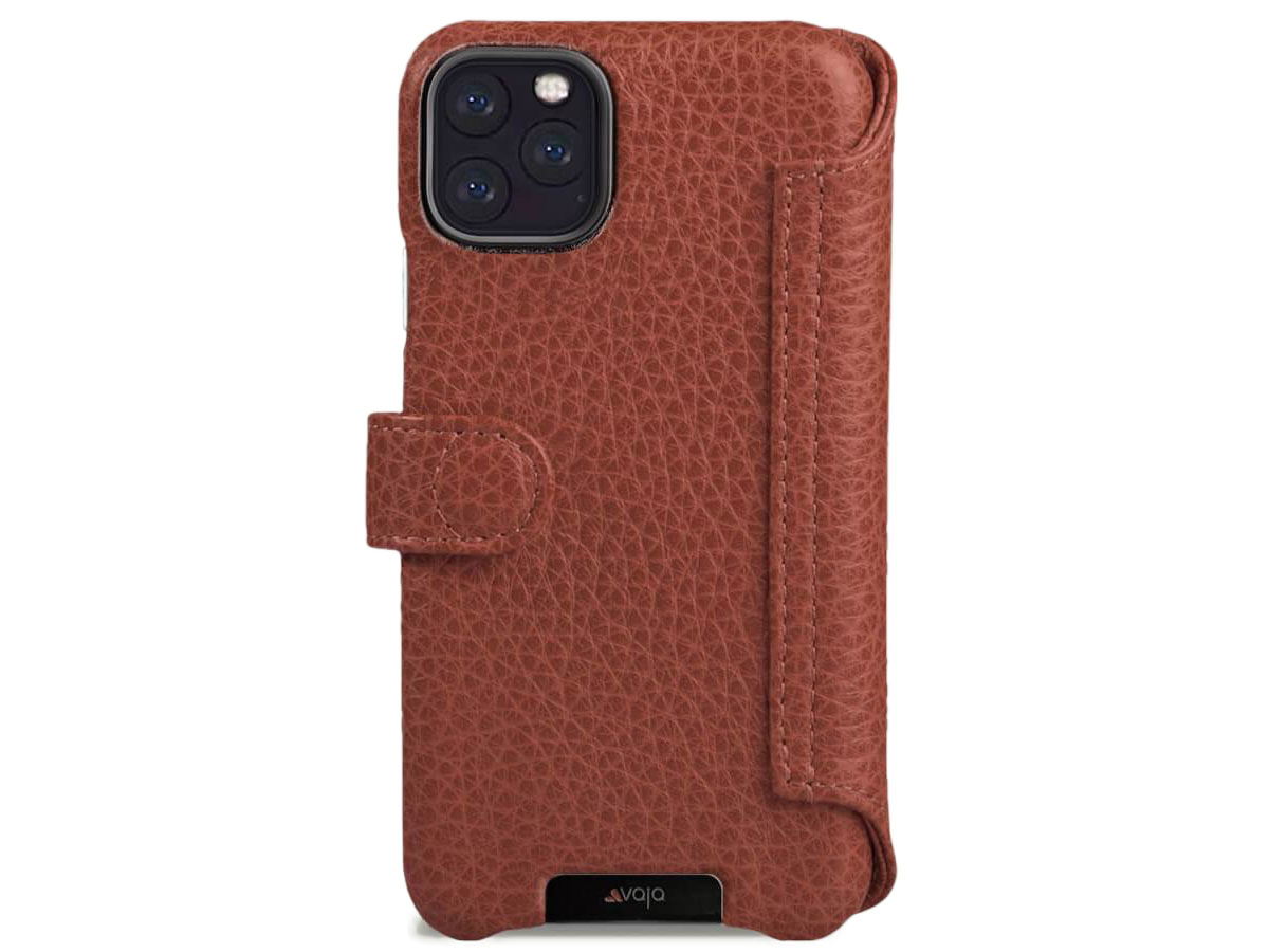 Vaja Wallet Agenda Case Tan - iPhone 11 Pro Max Hoesje Leer