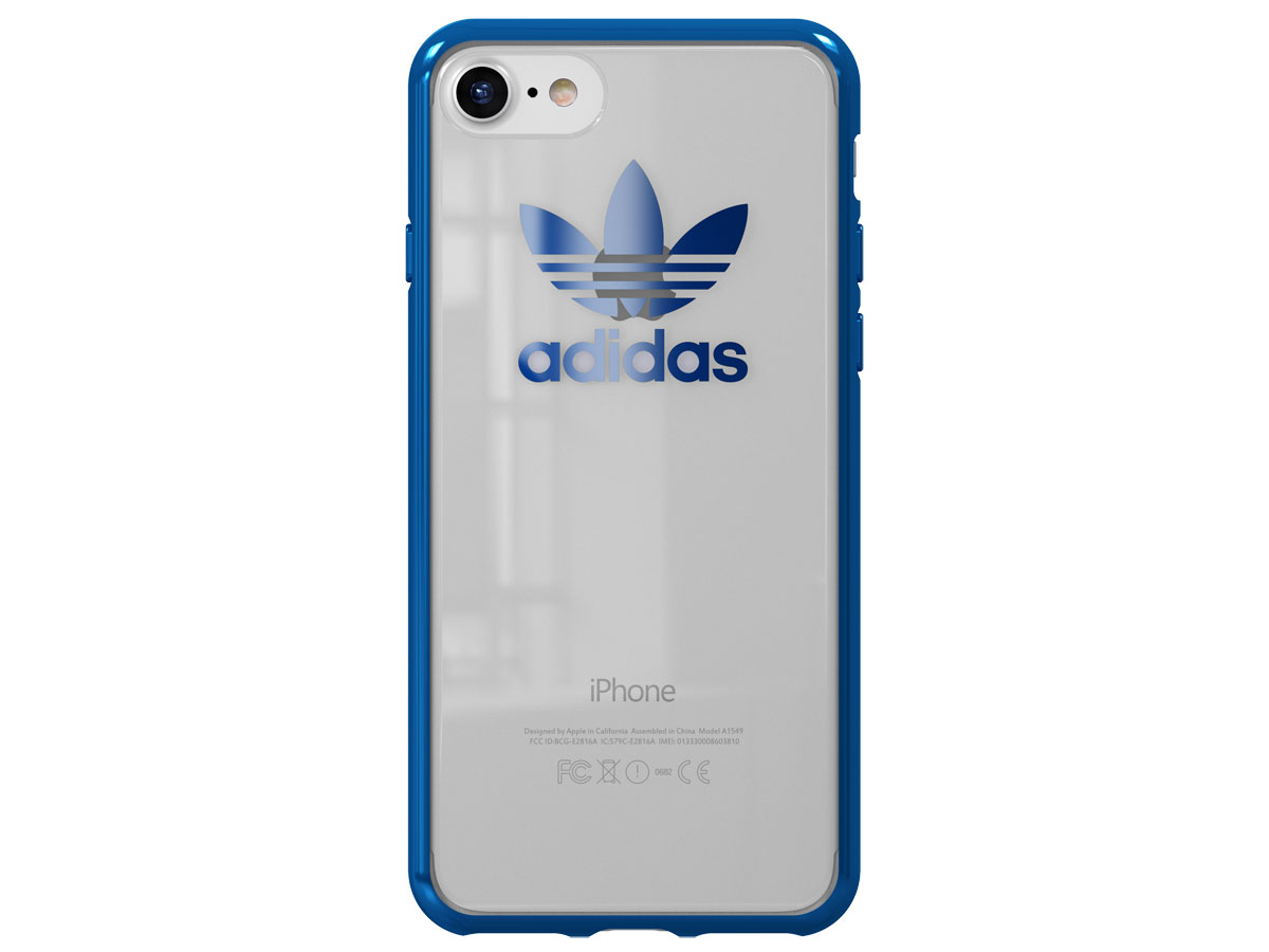 Adidas Originals Iphone 8 7 Hoesje Doorzichtig Blauw