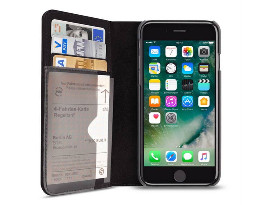 Artwizz Wallet Case - Leren iPhone 7 hoesje