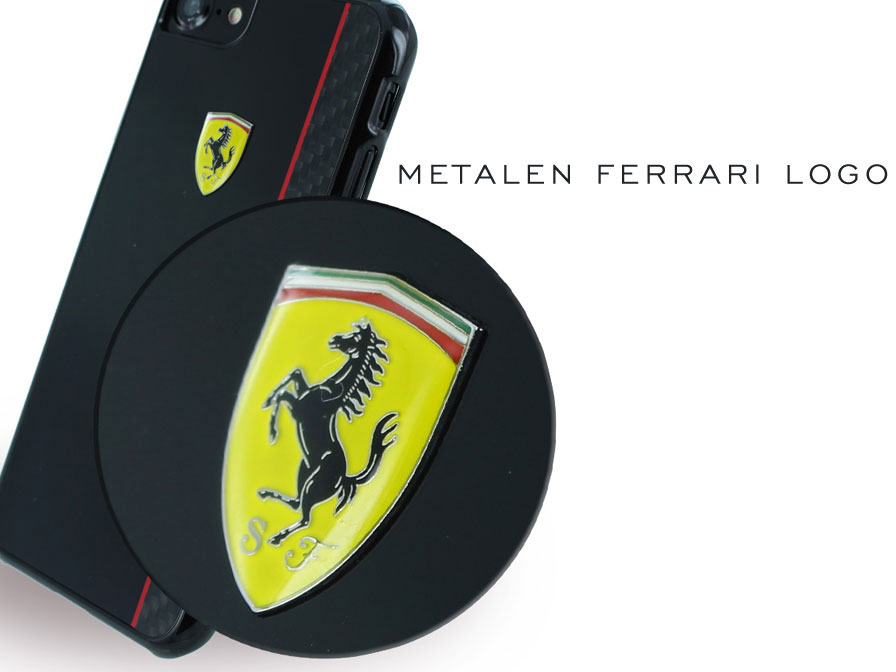 Ferrari Paddock Carbon Hard Case - iPhone SE / 8 / 7 hoesje