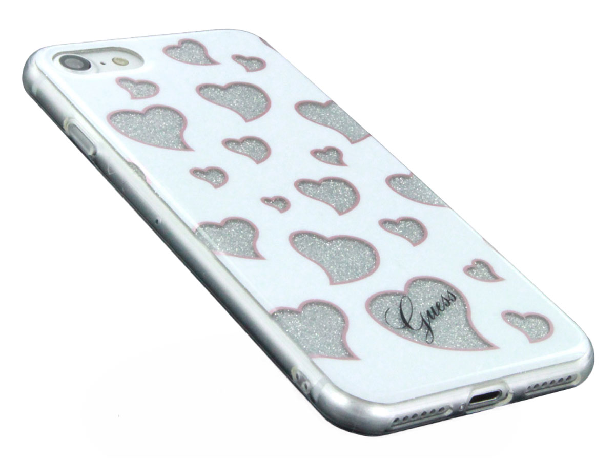 Guess Hearts TPU Skin Case - iPhone SE / 8 / 7 hoesje