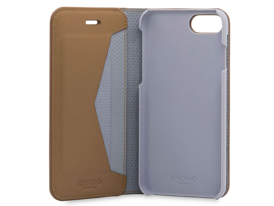 Knomo Premium Folio Case - Leren iPhone SE / 8 / 7 hoesje