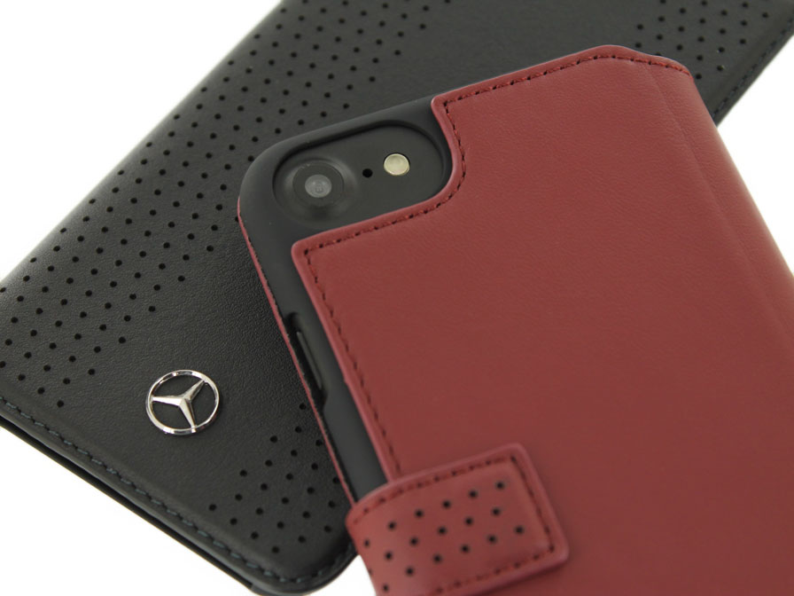 Mercedes-Benz Perf Leather Bookcase - iPhone SE / 8 / 7 hoesje