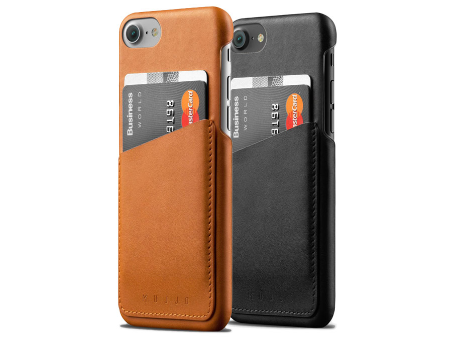 Mujjo Leather Wallet Case - Leren iPhone SE / 8 / 7 hoesje