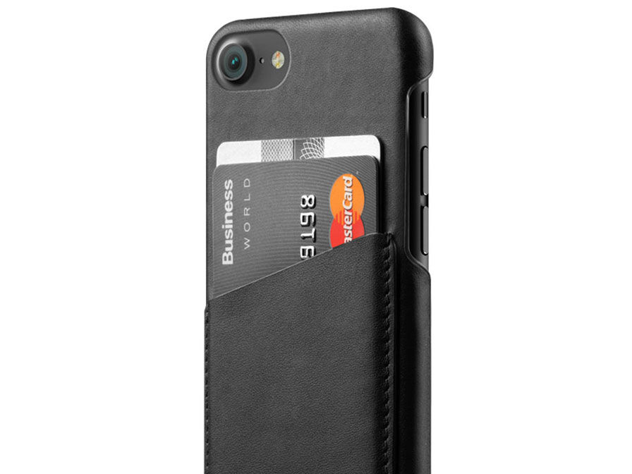 Mujjo Leather Wallet Case - Leren iPhone SE / 8 / 7 hoesje