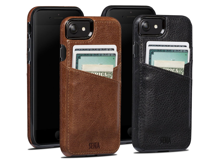 Sena Heritage Lugano Wallet - Leren iPhone SE / 8 / 7 hoesje