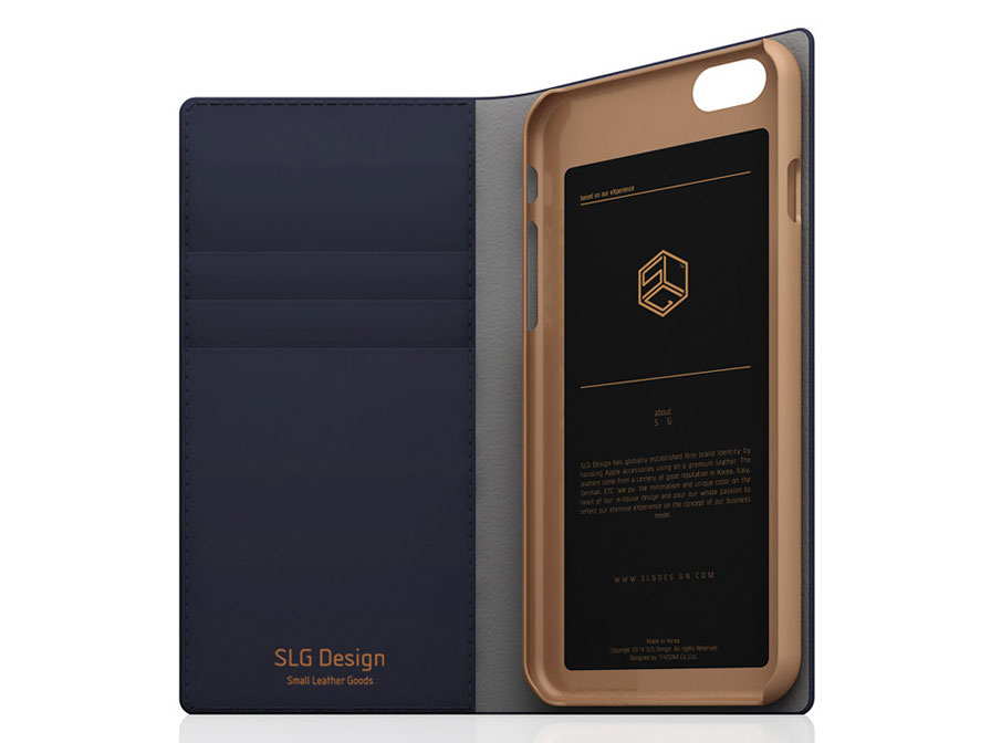 SLG Design D5 CSL Bookcase - Leren iPhone SE / 8 / 7 hoesje