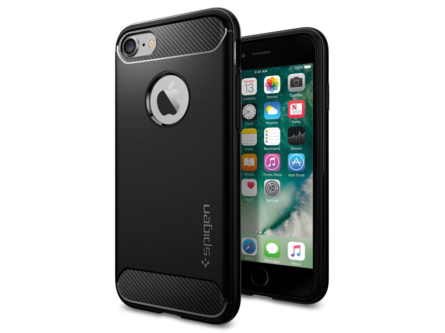 Spigen Rugged Armor Case - iPhone SE / 8 / 7 hoesje