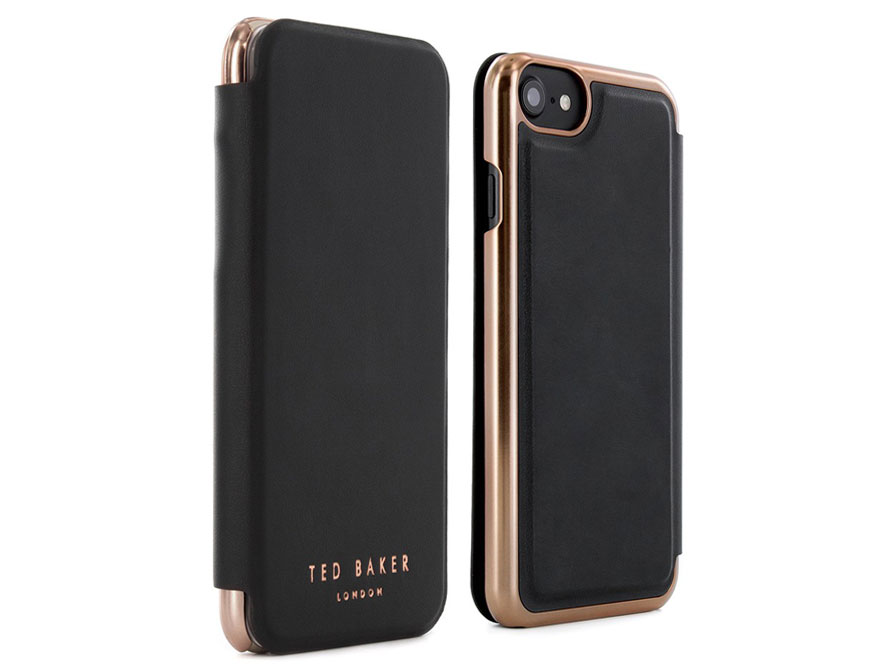 Barry Justitie Optimisme Ted Baker Shannon Folio Black | iPhone 8/7/6 Hoesje