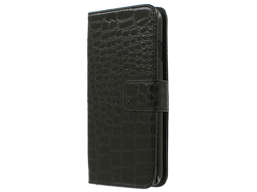 Croco Wallet Bookcase - iPhone SE / 8 / 7 hoesje