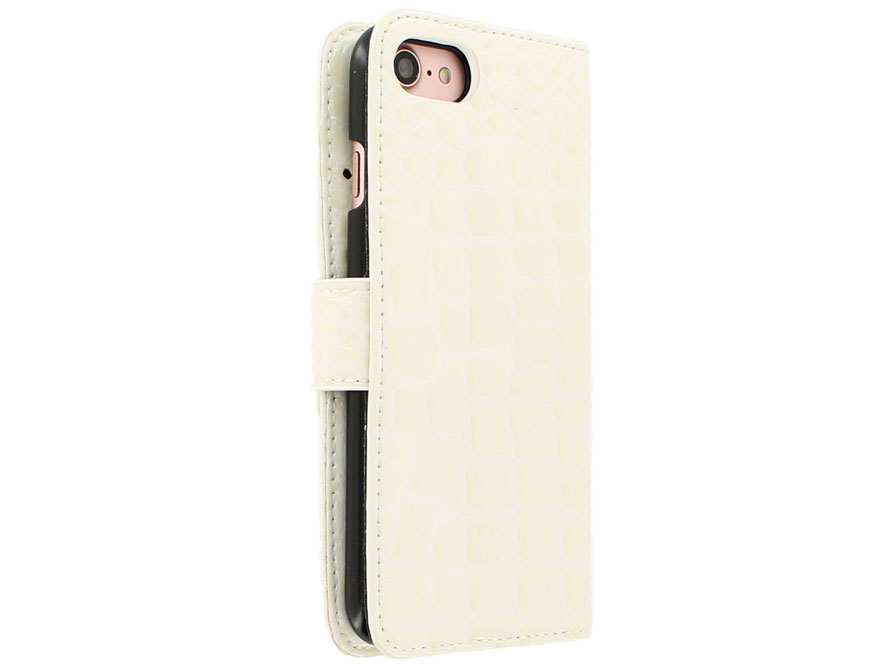 Croco Wallet Bookcase - iPhone SE / 8 / 7 hoesje