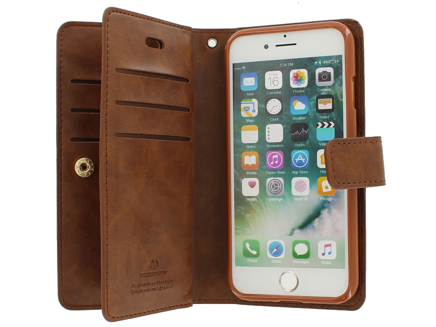 Portemonnee Case XL met 11 vakjes - iPhone SE / 8 / 7 hoesje