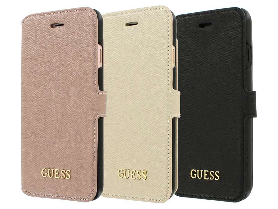 eeuwig Wijde selectie voering Guess Saffiano Bookcase | iPhone 8 Plus/7 Plus hoesje