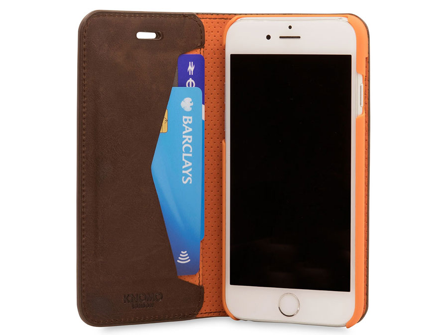Knomo Premium Folio Case - Leren iPhone 8+/7+ Hoesje
