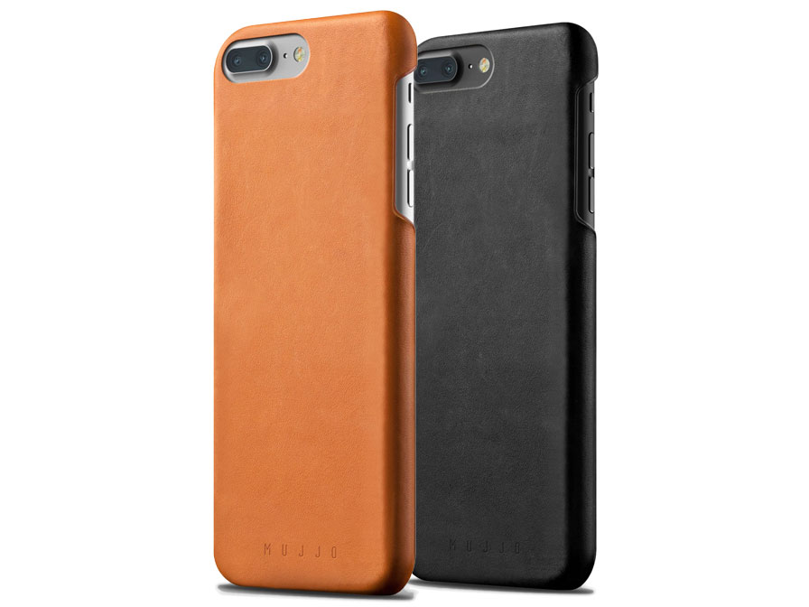Mujjo Leather Case - Leren iPhone 8 Plus/7 Plus hoesje Cognac