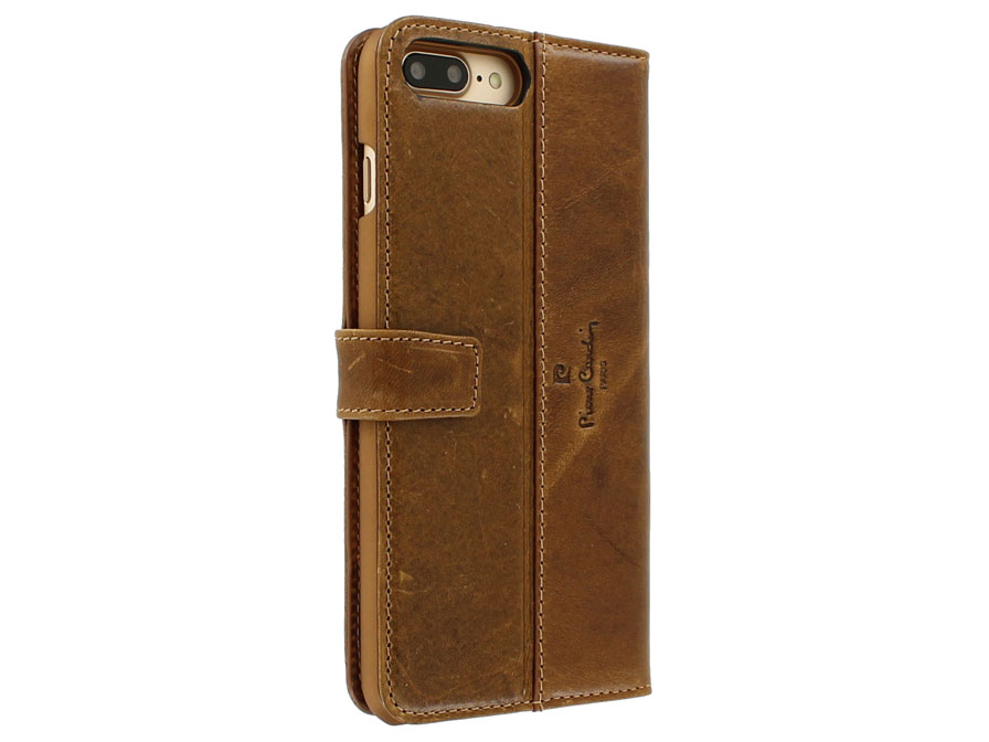 Pierre Cardin Bookcase - Leren iPhone 8+/7+ hoesje