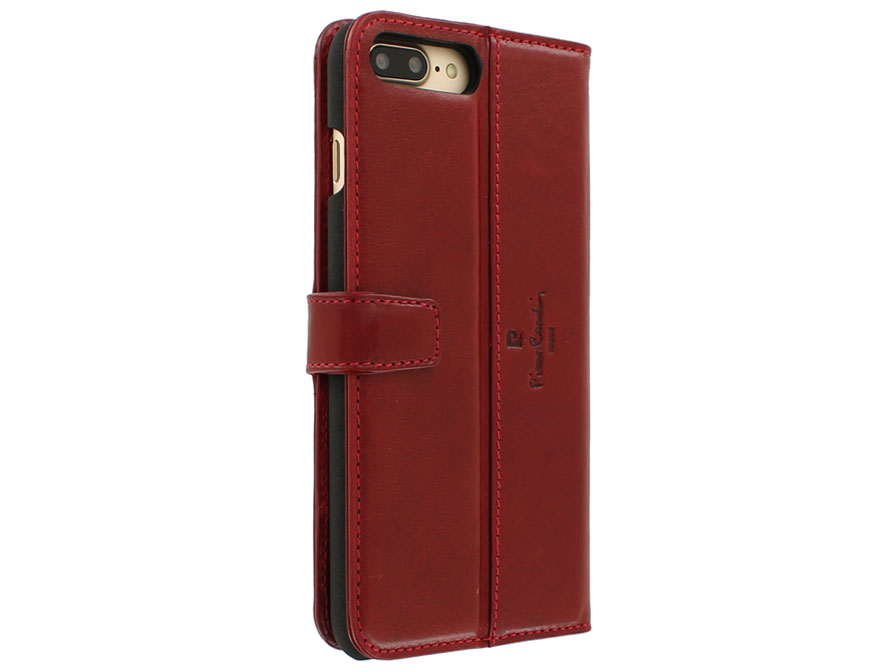 Pierre Cardin Bookcase - Leren iPhone 8+/7+ hoesje