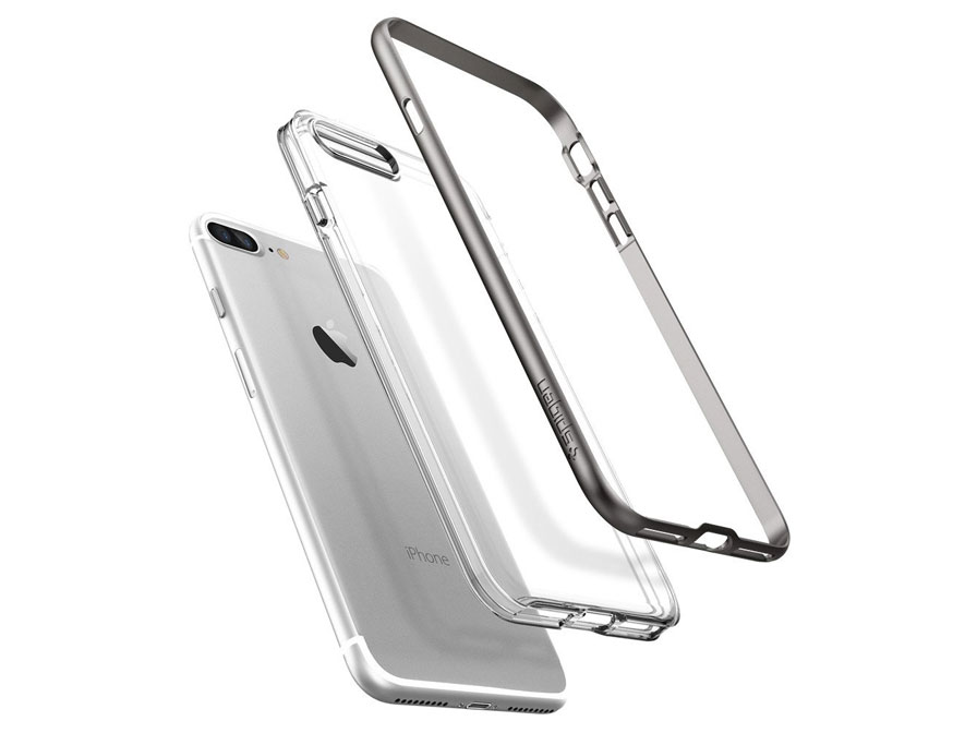 Spigen Neo Hybrid Crystal Case Zilver - iPhone 7 Plus hoesje