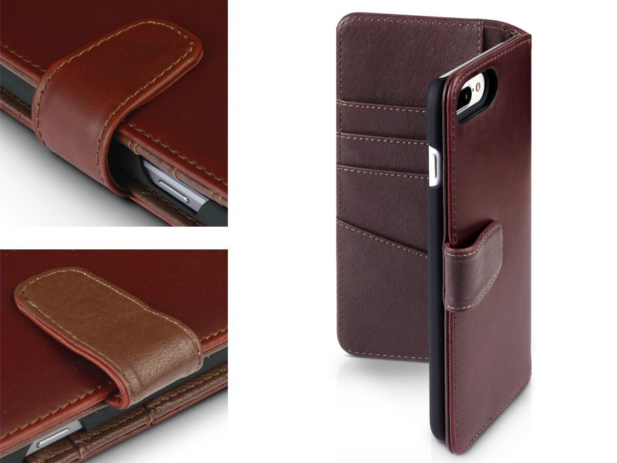 CaseBoutique Leather Bookcase - Leren iPhone 8+/7+ hoesje