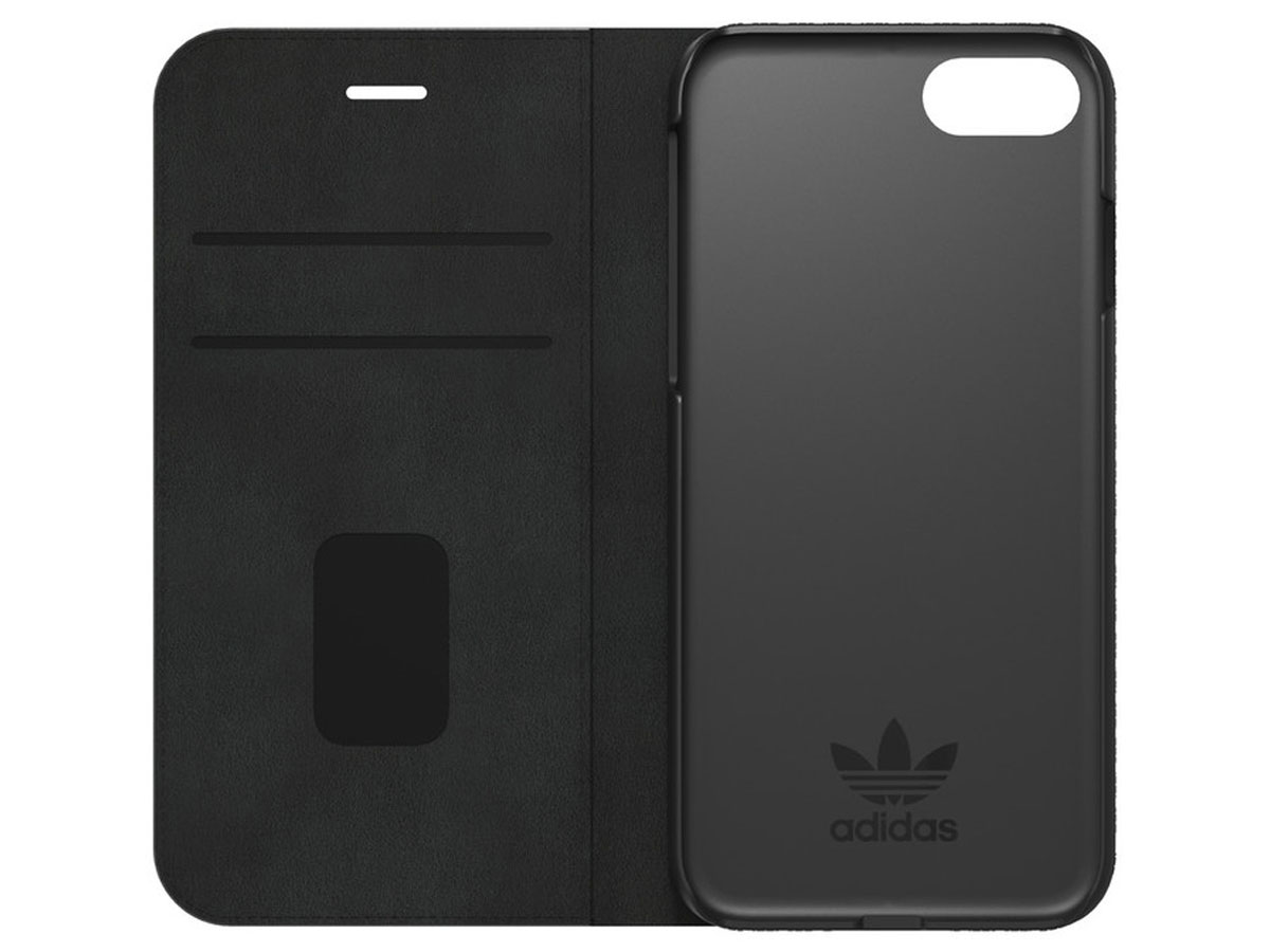 adidas Bohemian Blk Booklet Case - iPhone SE / 8 / 7 hoesje