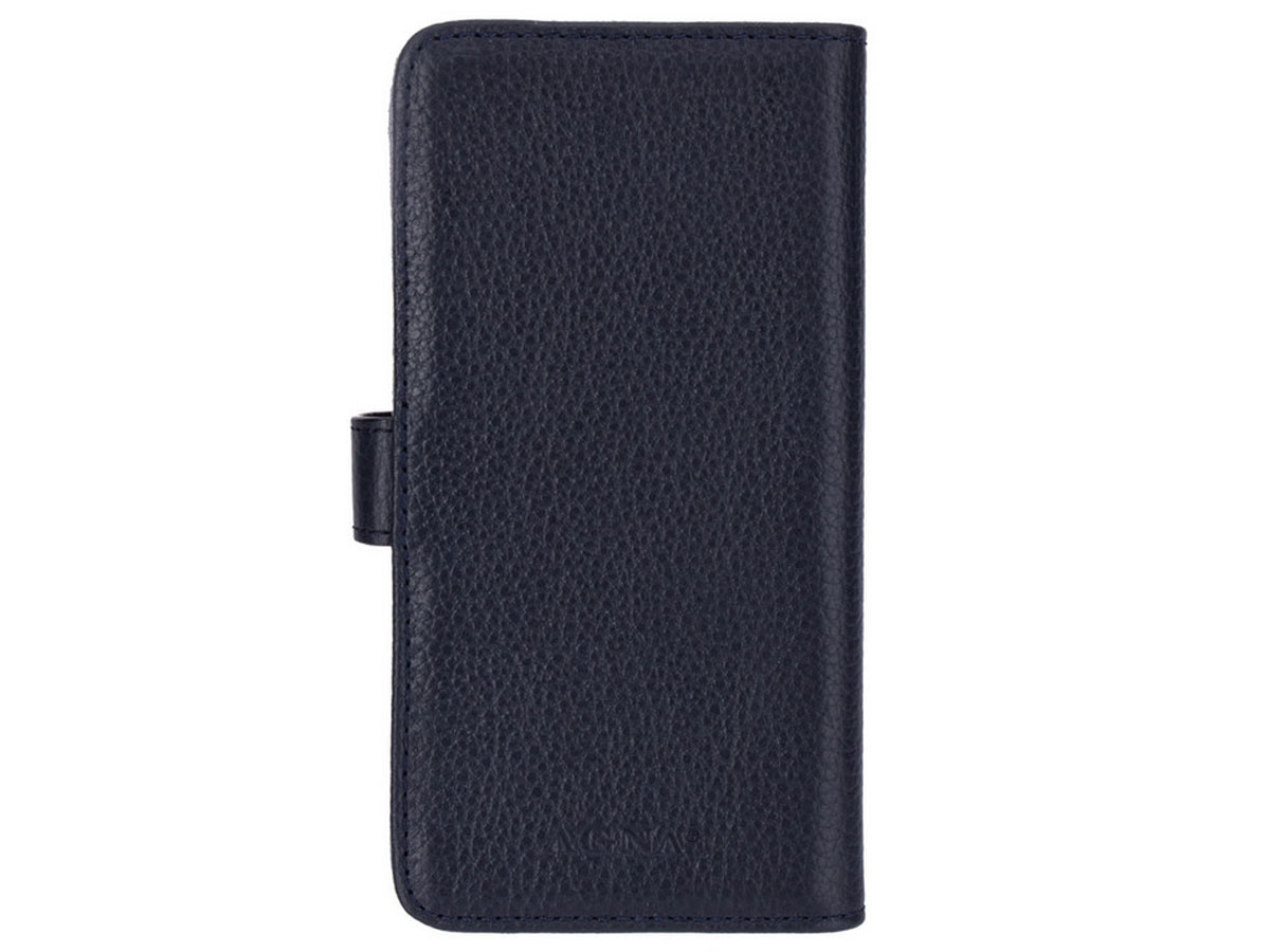 Agna Magneat 2in1 Case Navy Leer - iPhone SE 2020 / 8 / 7 hoesje
