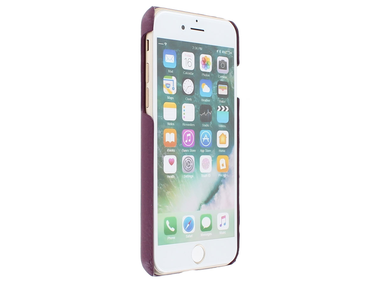Agna Magneat 2in1 Case Paars Leer - iPhone SE 2020 / 8 / 7 hoesje