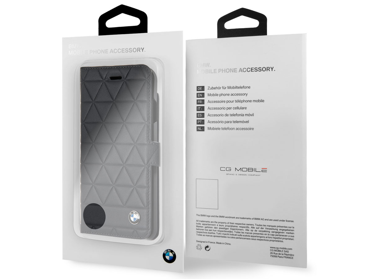 BMW Hexagon Bookcase Navy - iPhone SE / 8 / 7 / 6(s) hoesje Leer