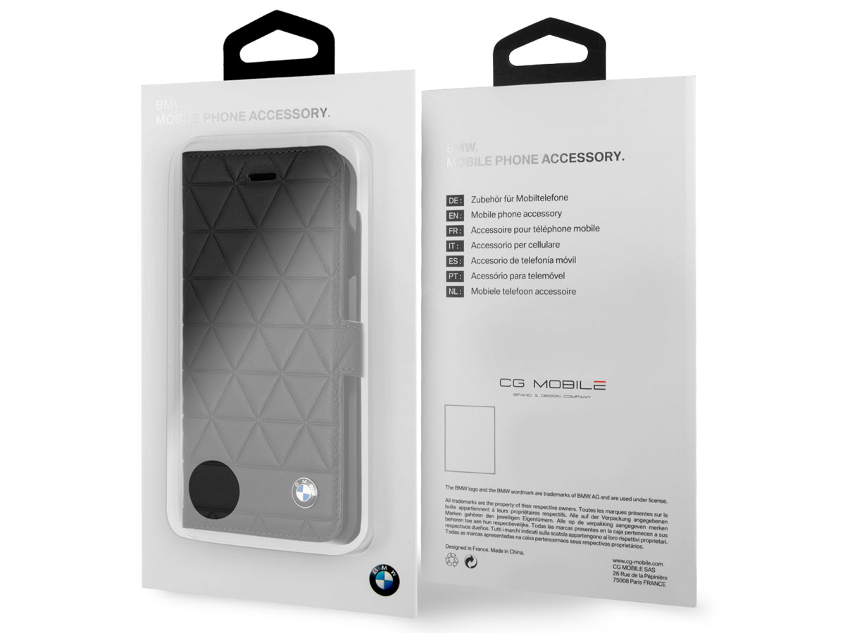BMW Hexagon Bookcase Zwart - iPhone SE 2020 / 8 / 7 / 6(s) hoesje Leer