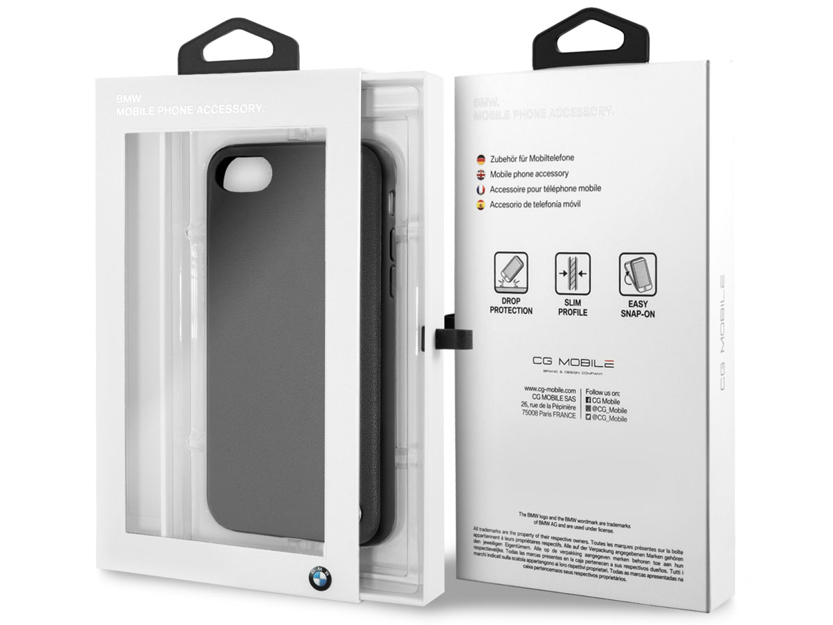 BMW Leather Back Case - iPhone SE / 8 / 7 / 6(s) hoesje Leer