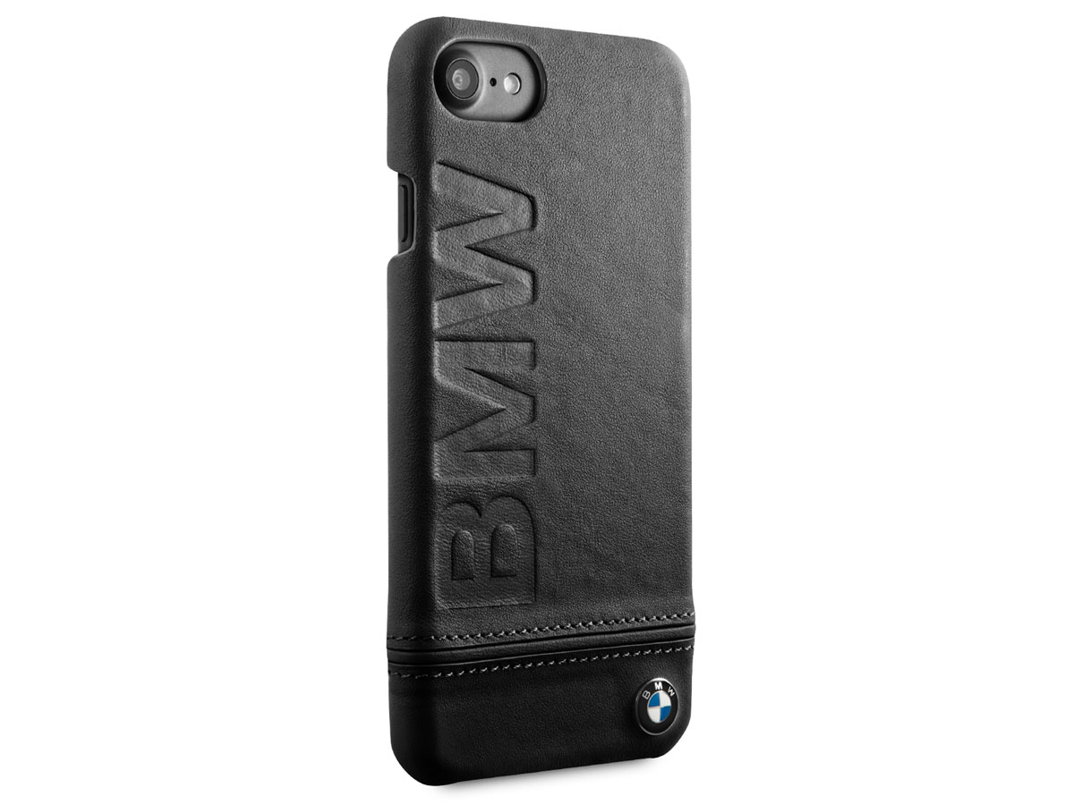 BMW Logo Hard Case - Leren iPhone SE 2020 / 8 / 7 hoesje