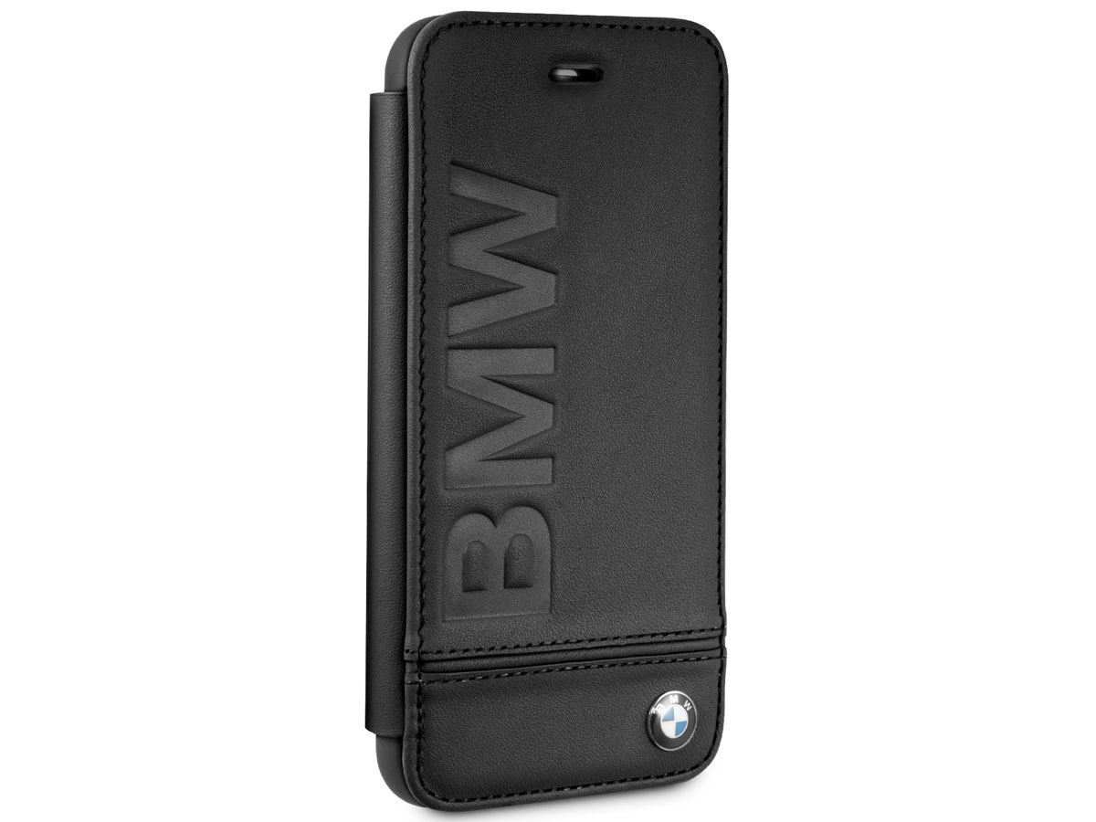 BMW Logo Bookcase Zwart - Leren iPhone SE / 8 / 7 / 6(s) hoesje
