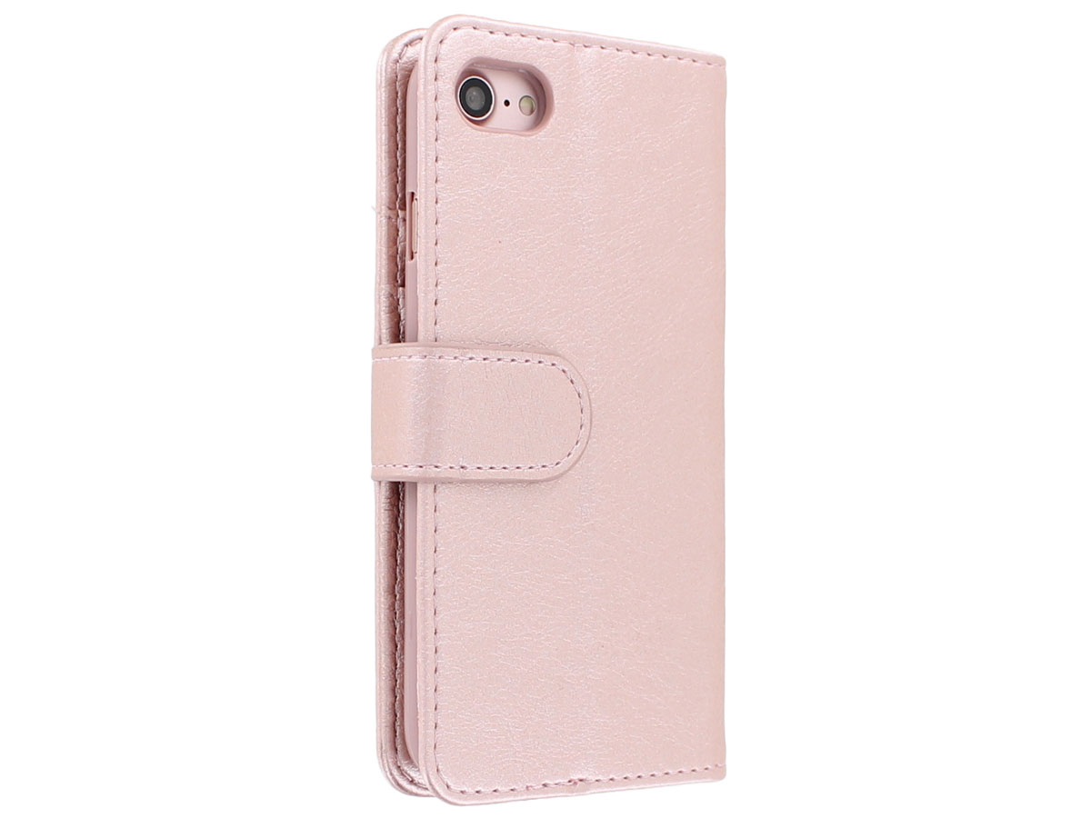 Zipper Wallet Case Rosé Goud - iPhone SE / 8 / 7 / 6(s) hoesje
