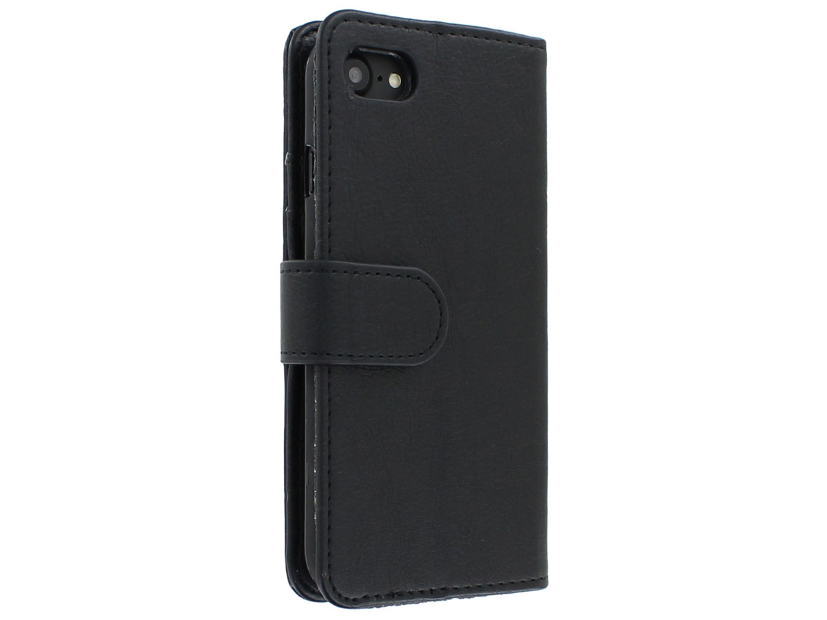 Zipper Wallet Case Zwart - iPhone SE / 8 / 7 / 6(s) hoesje
