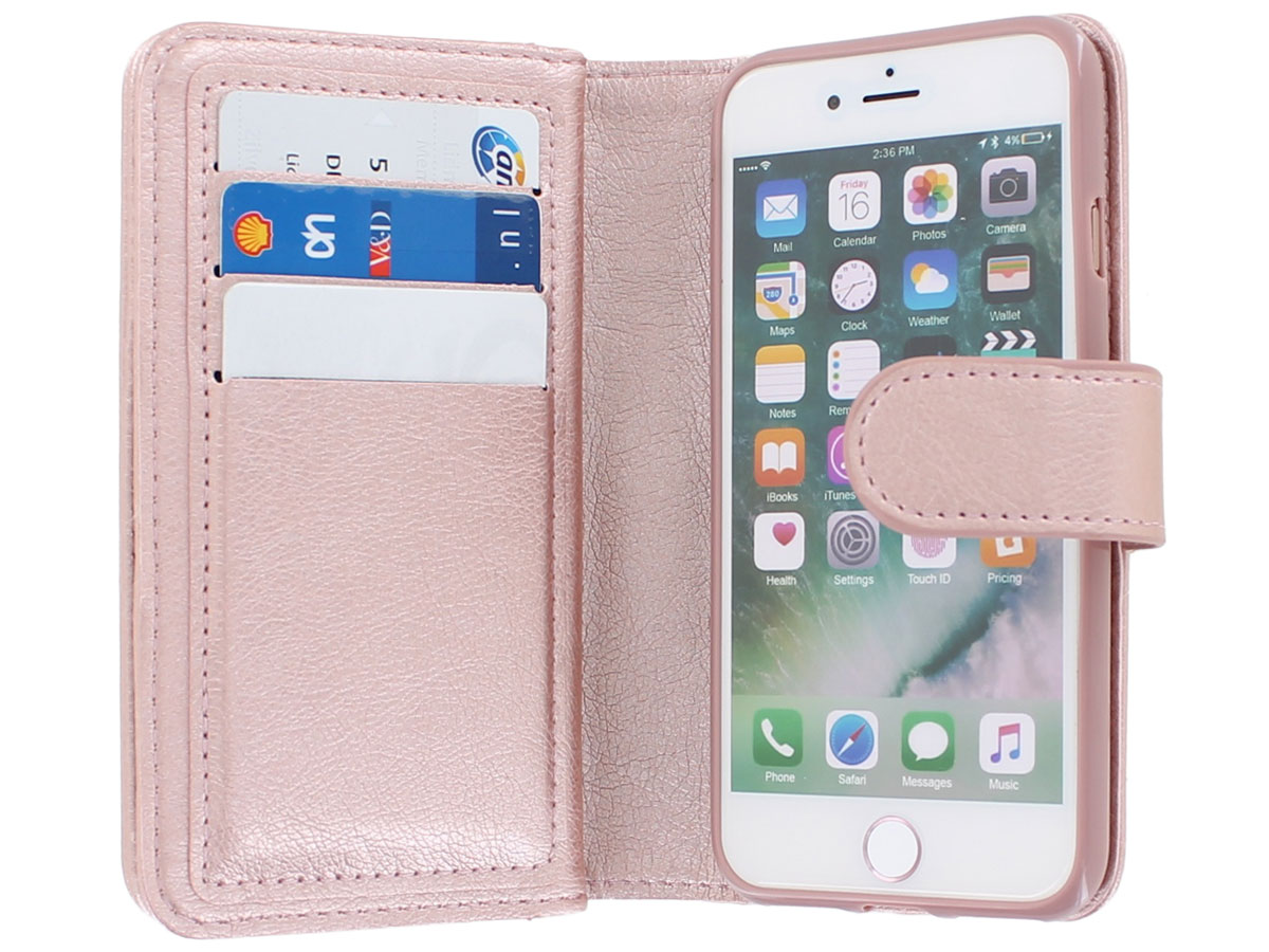 Full Wallet Book Case XL Rosé - iPhone SE / 8 / 7 hoesje 