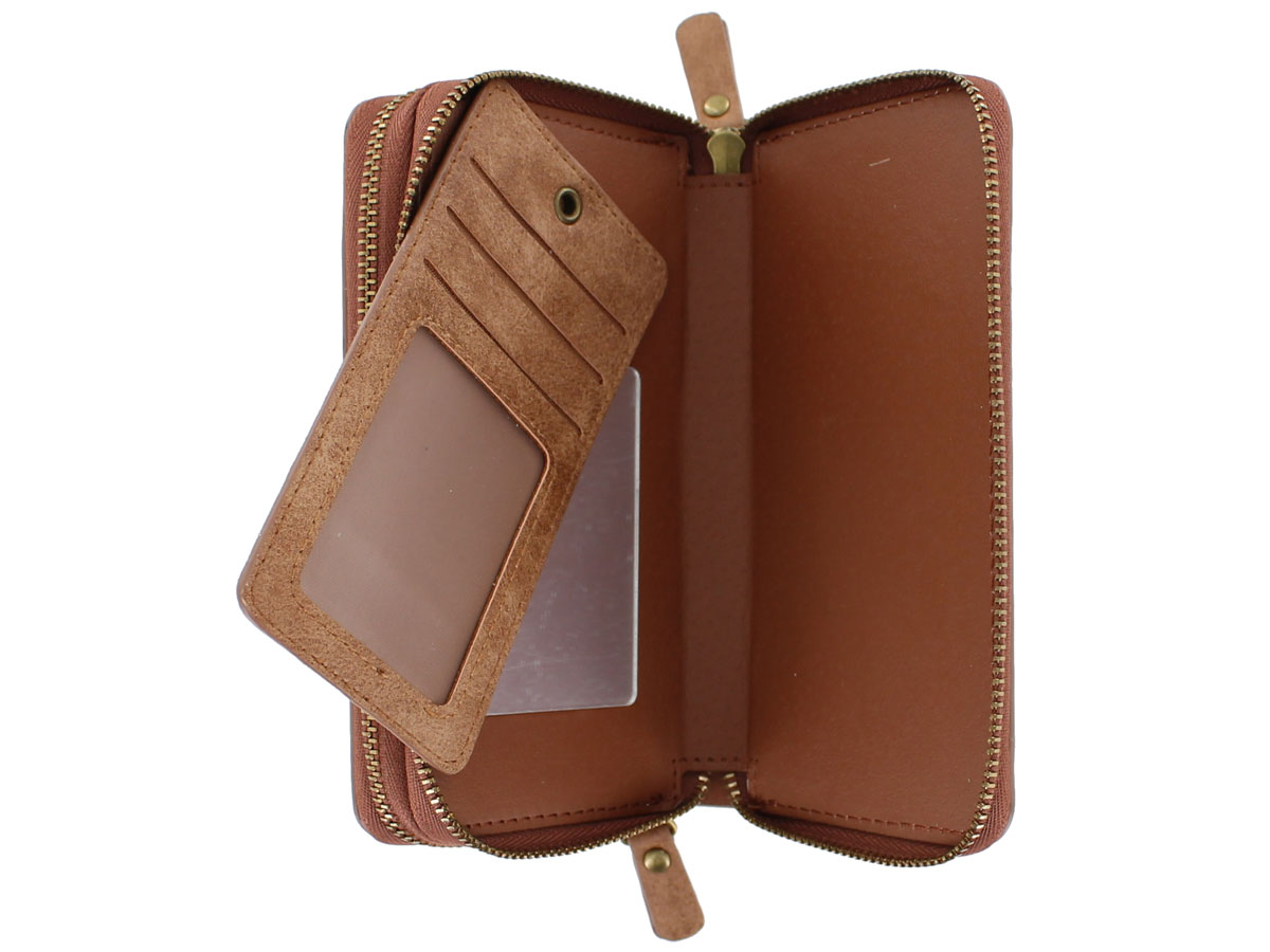 Smartphone Wallet met Magnetic iPhone SE / 8 / 7 hoesje Bruin