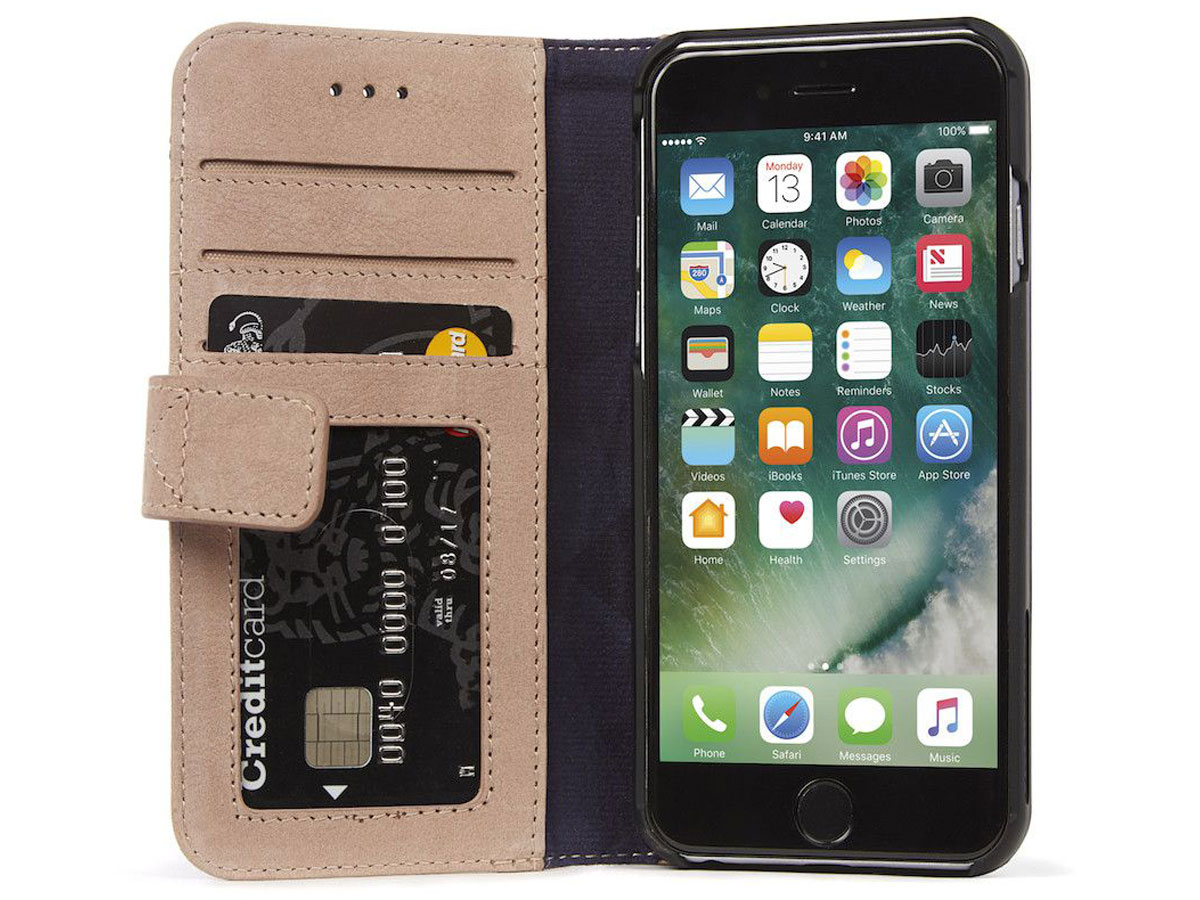 Decoded Leather 2in1 Wallet Rose - iPhone SE / 8 / 7 / 6(s) hoesje