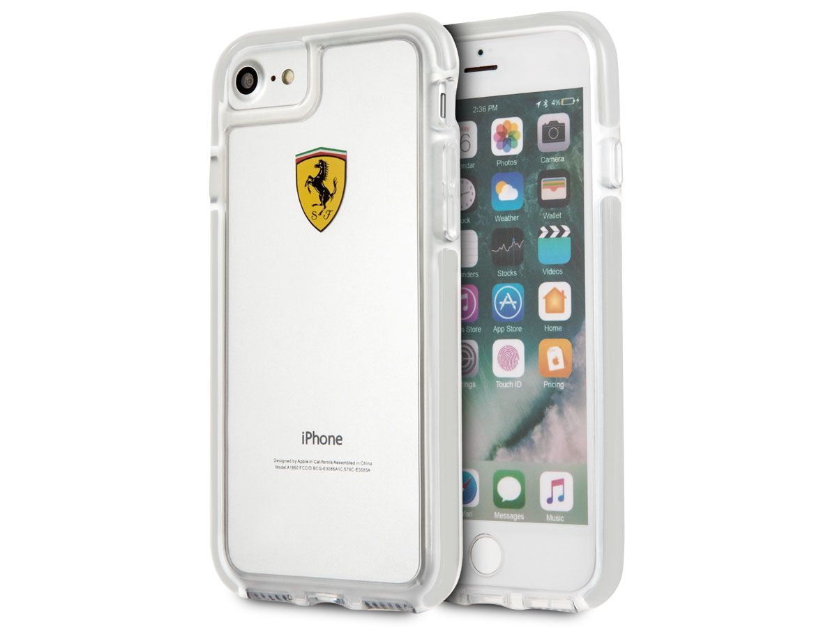 Ferrari Shockproof Case Clear - iPhone SE / 8 / 7 hoesje