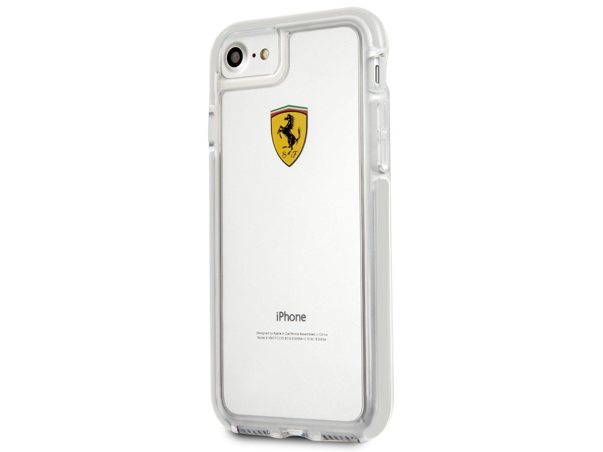 Ferrari Shockproof Case Clear - iPhone SE / 8 / 7 hoesje