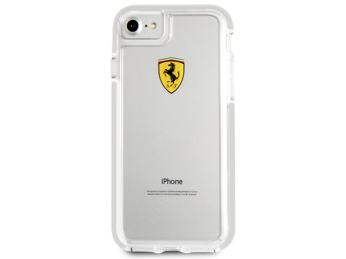 Ferrari Shockproof Case Clear - iPhone SE / 8 / 7 hoesje