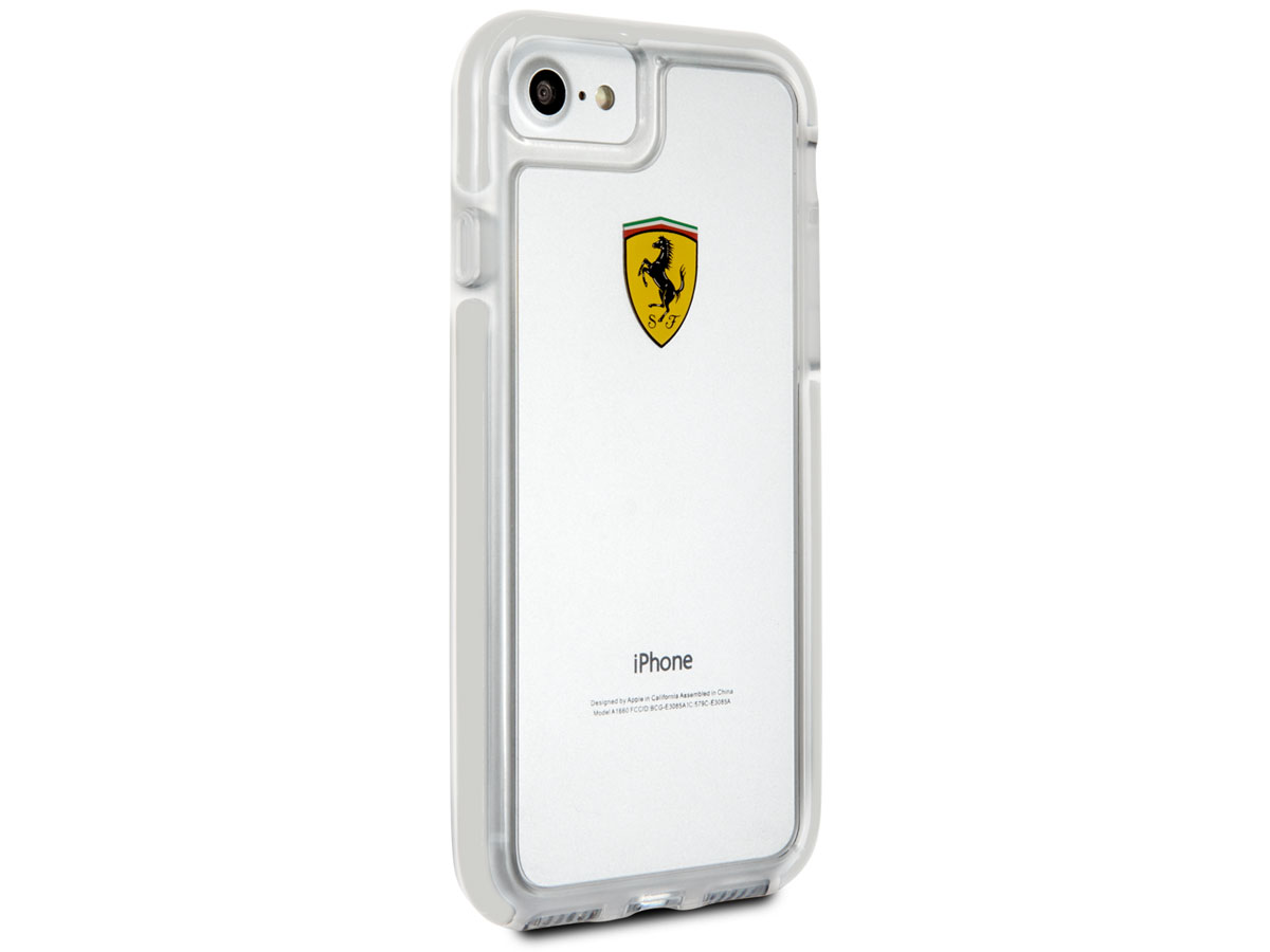 Ferrari Shockproof Case Clear - iPhone SE / 8 / 7 hoesje