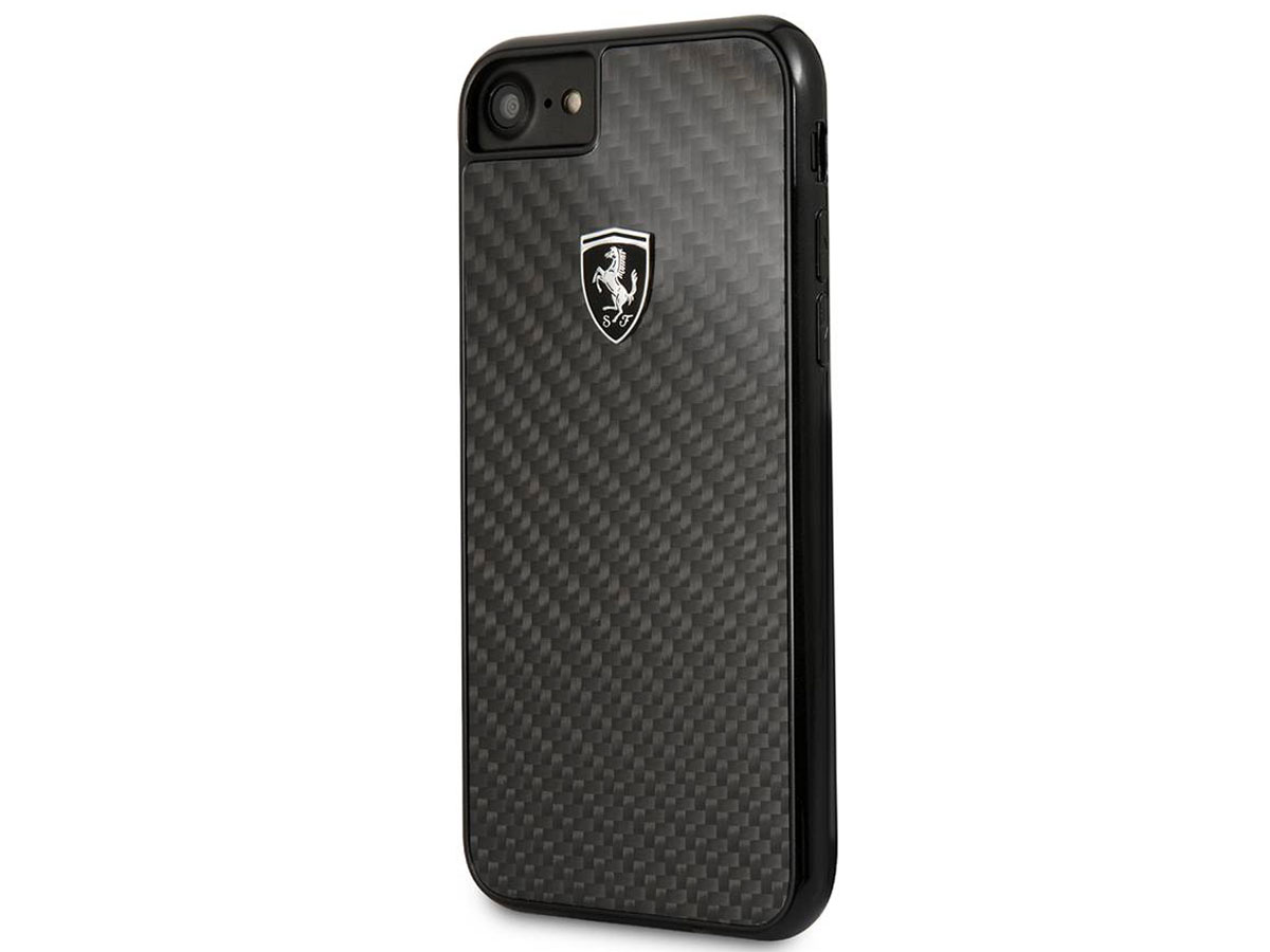 Ferrari Carbon Fiber Case - iPhone SE / 8 / 7 / 6(s) hoesje