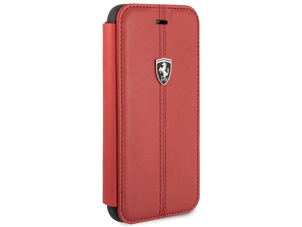 Ferrari Heritage Stitch Book Rood Leer - iPhone SE / 8 / 7 / 6(s) hoesje
