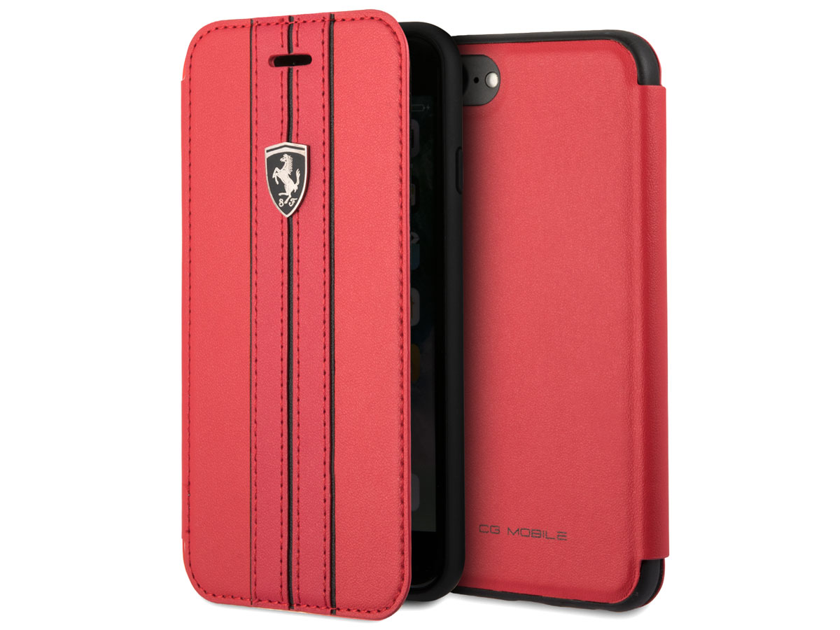 Ferrari Urban Off Bookcase Rood - iPhone SE / 8 / 7 / 6(s) hoesje