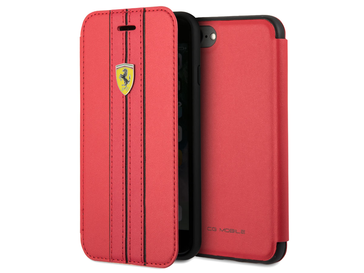 Ferrari Urban Bookcase Rood - iPhone SE / 8 / 7 / 6(s) hoesje