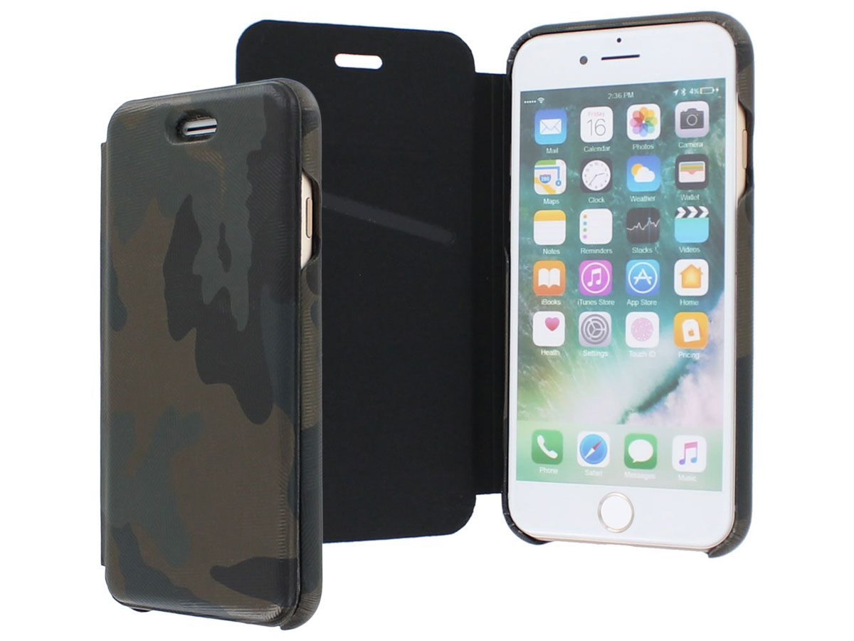 Graffi Oyster Camouflage Leer - iPhone SE / 8 / 7 / 6(s) hoesje