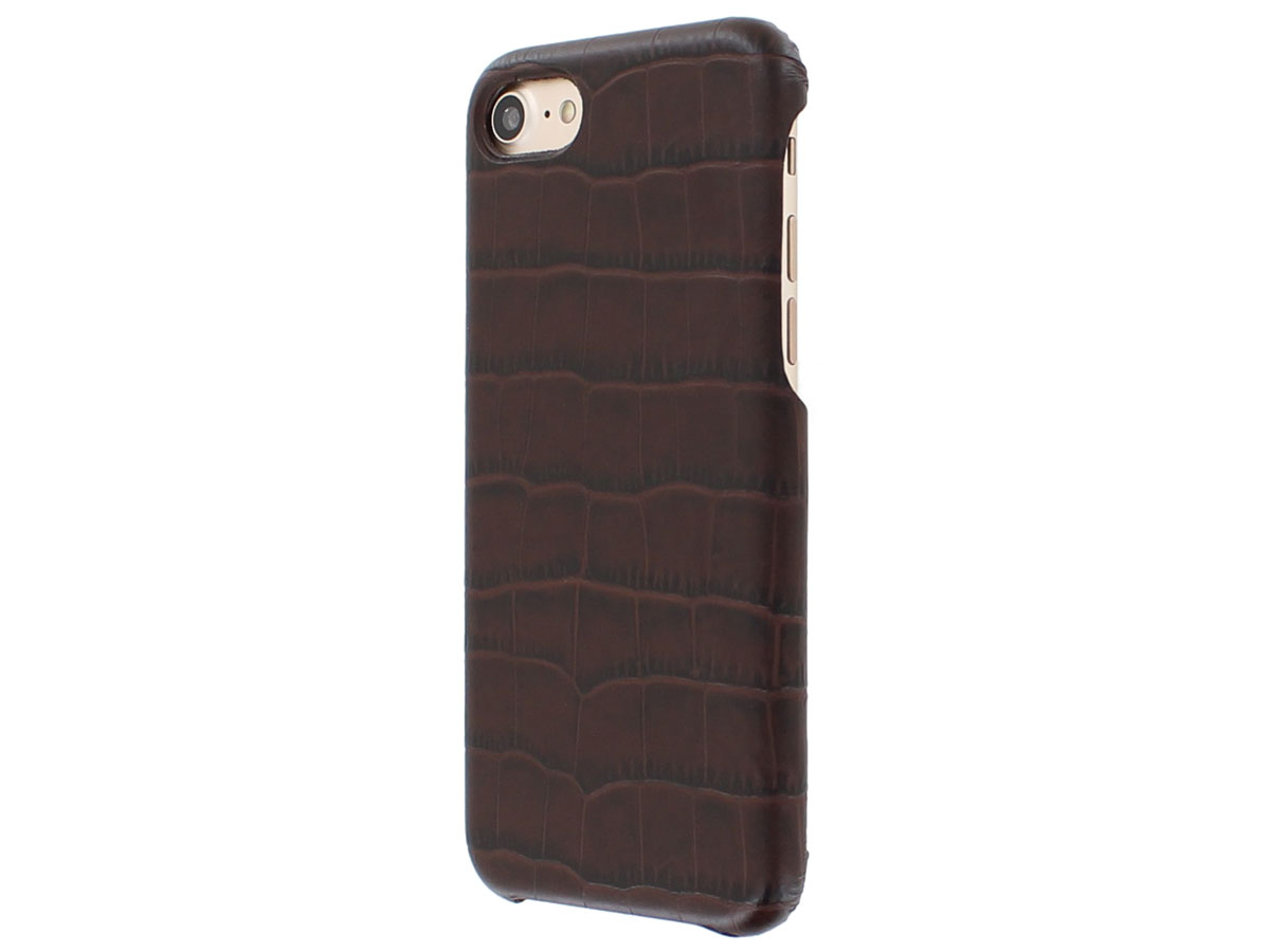 Graffi Cover Croco Bruin Leer - iPhone SE / 8 / 7 / 6(s) hoesje