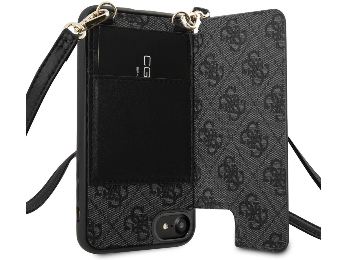 Guess 4G Crossbody Case Grijs - iPhone SE / 8 / 7 / 6(s) hoesje