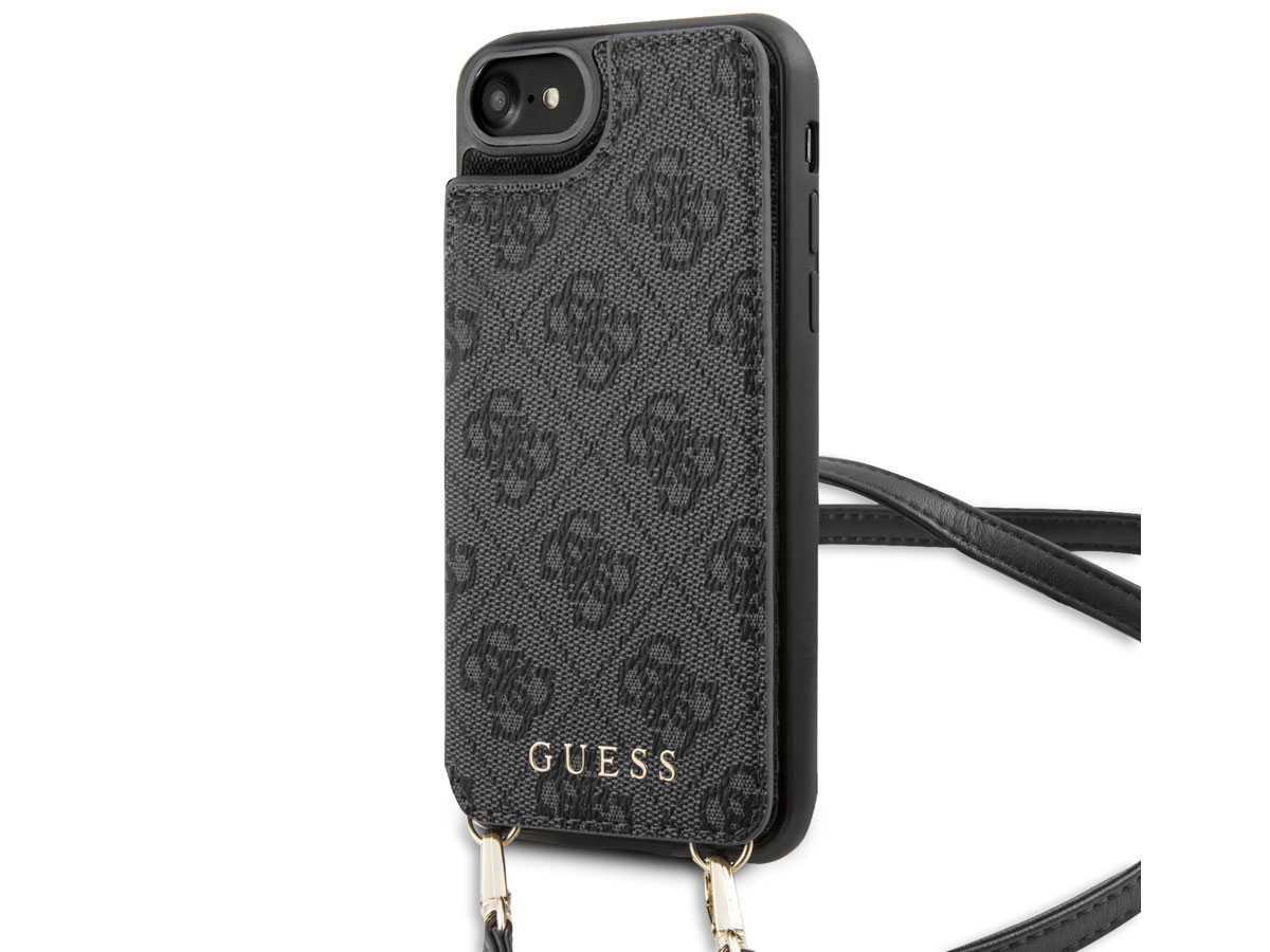 Guess 4G Crossbody Case Grijs - iPhone SE / 8 / 7 / 6(s) hoesje